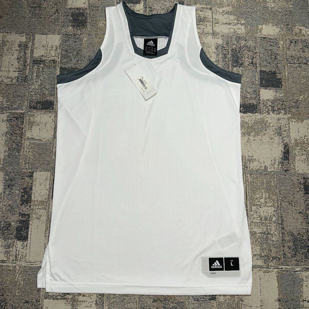 Adidas Crazy Light‎ Women's L Racer back Tank Sports White / Green NWT